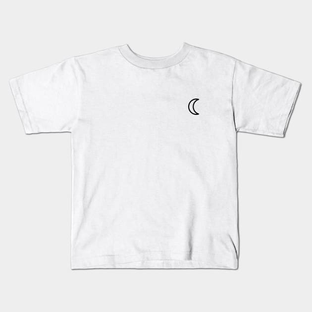 Crescent Moon Kids T-Shirt by ToiletQueen